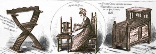 Top row of the "New England Kitchen" from "Harper's Weekly," July 17, 1876.